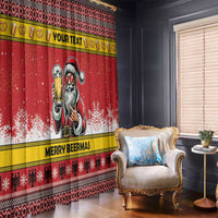 Personalized Germany Christmas Window Curtain Santa Claus Merry Beermas - Wonder Print Shop