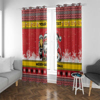 Personalized Germany Christmas Window Curtain Santa Claus Merry Beermas - Wonder Print Shop