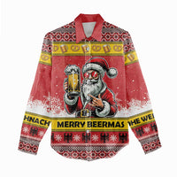 Personalized Germany Christmas Women Casual Shirt Santa Claus Merry Beermas - Wonder Print Shop