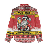 Personalized Germany Christmas Women Casual Shirt Santa Claus Merry Beermas - Wonder Print Shop
