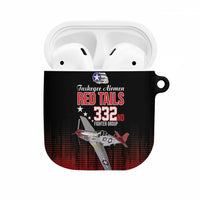 Tuskegee Airmen Red Tails AirPods Case 332nd Fighter Group WWII Tribute Black Style - Wonder Print Shop
