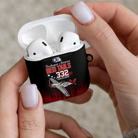 Tuskegee Airmen Red Tails AirPods Case 332nd Fighter Group WWII Tribute Black Style - Wonder Print Shop