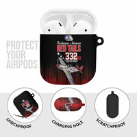 Tuskegee Airmen Red Tails AirPods Case 332nd Fighter Group WWII Tribute Black Style - Wonder Print Shop