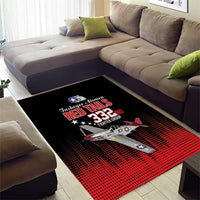 Tuskegee Airmen Red Tails Area Rug 332nd Fighter Group WWII Tribute Black Style - Wonder Print Shop