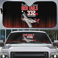 Tuskegee Airmen Red Tails Auto Sun Shade 332nd Fighter Group WWII Tribute Black Style - Wonder Print Shop
