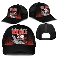 Tuskegee Airmen Red Tails Baseball Net Cap 332nd Fighter Group WWII Tribute Black Style - Wonder Print Shop