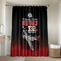 Tuskegee Airmen Red Tails Bathroom Set 332nd Fighter Group WWII Tribute Black Style - Wonder Print Shop