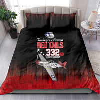 Tuskegee Airmen Red Tails Bedding Set 332nd Fighter Group WWII Tribute Black Style - Wonder Print Shop