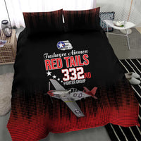 Tuskegee Airmen Red Tails Bedding Set 332nd Fighter Group WWII Tribute Black Style - Wonder Print Shop