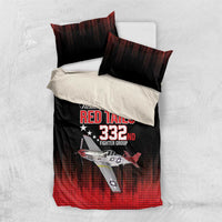 Tuskegee Airmen Red Tails Bedding Set 332nd Fighter Group WWII Tribute Black Style - Wonder Print Shop