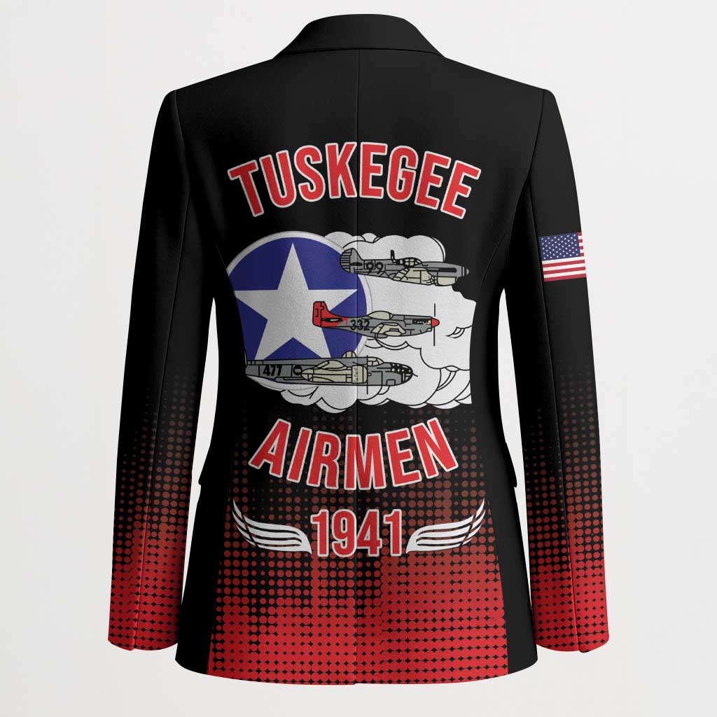 Tuskegee Airmen Red Tails Blazer 332nd Fighter Group WWII Tribute Black Style - Wonder Print Shop