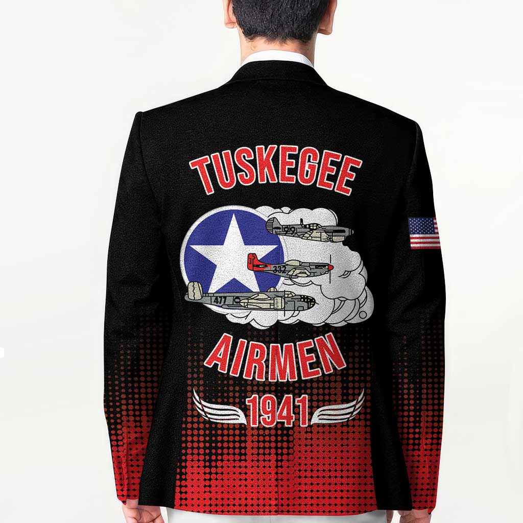 Tuskegee Airmen Red Tails Blazer 332nd Fighter Group WWII Tribute Black Style - Wonder Print Shop