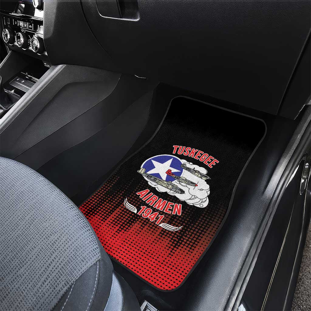 Tuskegee Airmen Red Tails Car Mats 332nd Fighter Group WWII Tribute Black Style - Wonder Print Shop