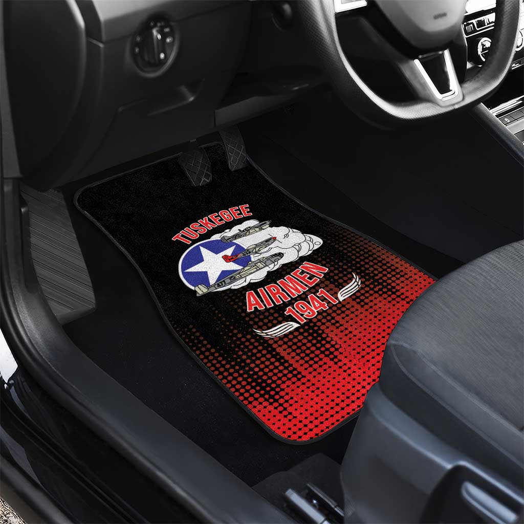 Tuskegee Airmen Red Tails Car Mats 332nd Fighter Group WWII Tribute Black Style - Wonder Print Shop