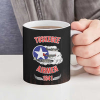 Tuskegee Airmen Red Tails Ceramic Mug 332nd Fighter Group WWII Tribute Black Style - Wonder Print Shop