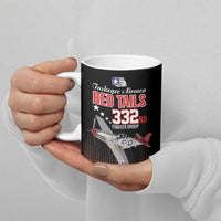 Tuskegee Airmen Red Tails Ceramic Mug 332nd Fighter Group WWII Tribute Black Style - Wonder Print Shop