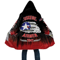 Tuskegee Airmen Red Tails Cloak 332nd Fighter Group WWII Tribute Black Style - Wonder Print Shop
