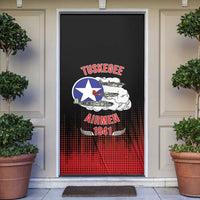Tuskegee Airmen Red Tails Door Cover 332nd Fighter Group WWII Tribute Black Style - Wonder Print Shop