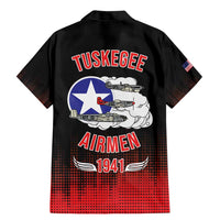 Tuskegee Airmen Red Tails Family Matching Mermaid Dress and Hawaiian Shirt 332nd Fighter Group WWII Tribute Black Style - Wonder Print Shop