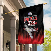 Tuskegee Airmen Red Tails Garden Flag 332nd Fighter Group WWII Tribute Black Style - Wonder Print Shop
