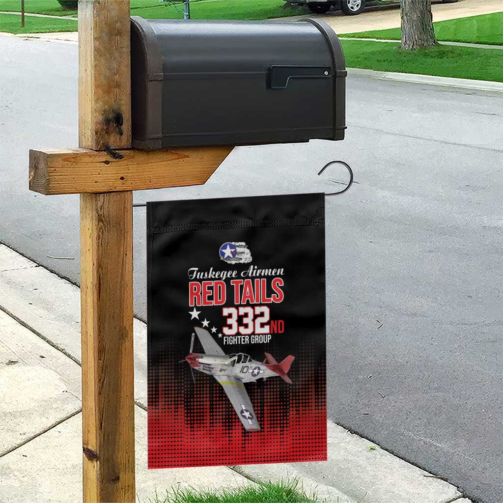 Tuskegee Airmen Red Tails Garden Flag 332nd Fighter Group WWII Tribute Black Style - Wonder Print Shop