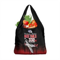 Tuskegee Airmen Red Tails Grocery Bag 332nd Fighter Group WWII Tribute Black Style - Wonder Print Shop