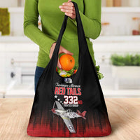 Tuskegee Airmen Red Tails Grocery Bag 332nd Fighter Group WWII Tribute Black Style - Wonder Print Shop