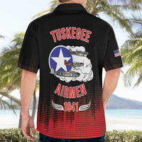 Tuskegee Airmen Red Tails Hawaiian Shirt 332nd Fighter Group WWII Tribute Black Style - Wonder Print Shop