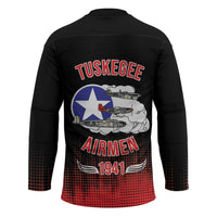 Tuskegee Airmen Red Tails Hockey Jersey 332nd Fighter Group WWII Tribute Black Style - Wonder Print Shop