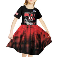 Tuskegee Airmen Red Tails Kid Short Sleeve Dress 332nd Fighter Group WWII Tribute Black Style - Wonder Print Shop