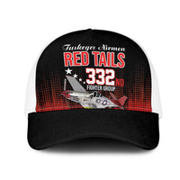Tuskegee Airmen Red Tails Mesh Trucker Cap 332nd Fighter Group WWII Tribute Black Style - Wonder Print Shop