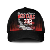 Tuskegee Airmen Red Tails Mesh Trucker Cap 332nd Fighter Group WWII Tribute Black Style - Wonder Print Shop