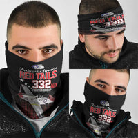 Tuskegee Airmen Red Tails Neck Gaiter 332nd Fighter Group WWII Tribute Black Style - Wonder Print Shop