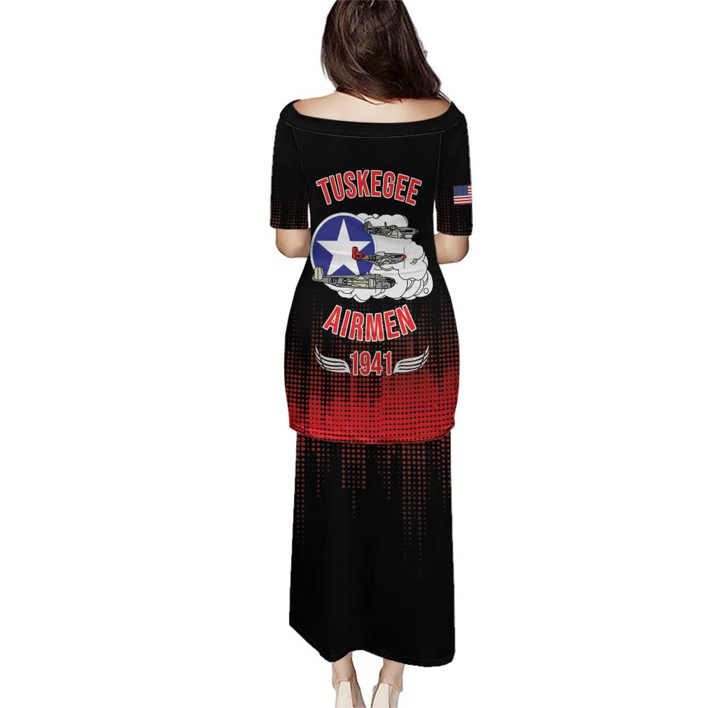 Tuskegee Airmen Red Tails Puletasi 332nd Fighter Group WWII Tribute Black Style - Wonder Print Shop