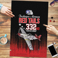 Tuskegee Airmen Red Tails Puzzle 332nd Fighter Group WWII Tribute Black Style - Wonder Print Shop