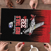 Tuskegee Airmen Red Tails Puzzle 332nd Fighter Group WWII Tribute Black Style - Wonder Print Shop