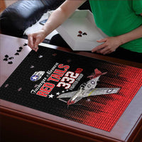 Tuskegee Airmen Red Tails Puzzle 332nd Fighter Group WWII Tribute Black Style - Wonder Print Shop