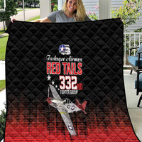 Tuskegee Airmen Red Tails Quilt 332nd Fighter Group WWII Tribute Black Style - Wonder Print Shop