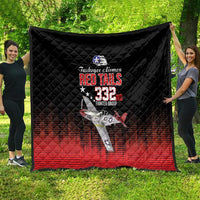 Tuskegee Airmen Red Tails Quilt 332nd Fighter Group WWII Tribute Black Style - Wonder Print Shop