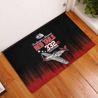 Tuskegee Airmen Red Tails Rubber Doormat 332nd Fighter Group WWII Tribute Black Style - Wonder Print Shop
