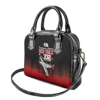Tuskegee Airmen Red Tails Shoulder Handbag 332nd Fighter Group WWII Tribute Black Style - Wonder Print Shop