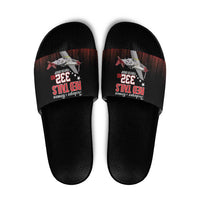 Tuskegee Airmen Red Tails Slide Sandals 332nd Fighter Group WWII Tribute Black Style - Wonder Print Shop