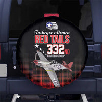 Tuskegee Airmen Red Tails Spare Tire Cover 332nd Fighter Group WWII Tribute Black Style - Wonder Print Shop
