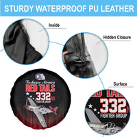 Tuskegee Airmen Red Tails Spare Tire Cover 332nd Fighter Group WWII Tribute Black Style - Wonder Print Shop