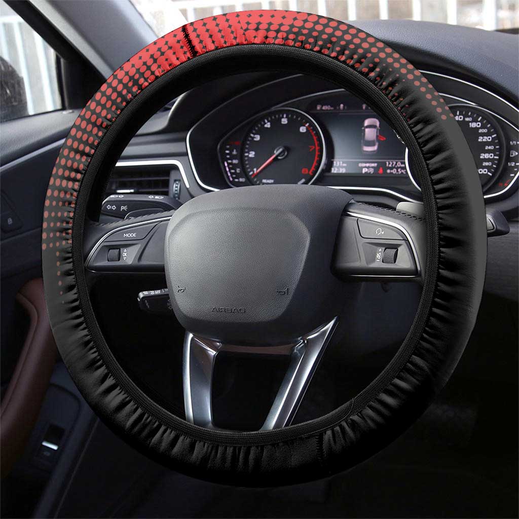 Tuskegee Airmen Red Tails Steering Wheel Cover 332nd Fighter Group WWII Tribute Black Style - Wonder Print Shop