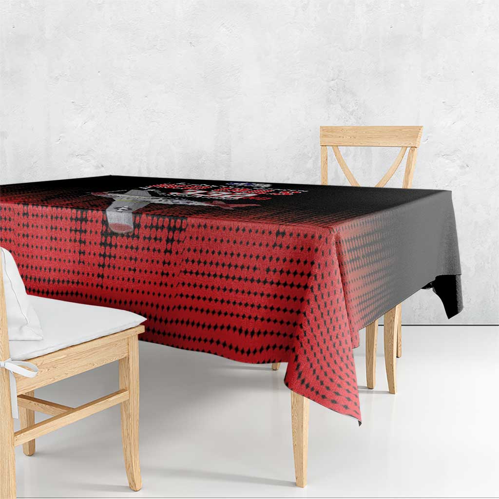 Tuskegee Airmen Red Tails Tablecloth 332nd Fighter Group WWII Tribute Black Style - Wonder Print Shop