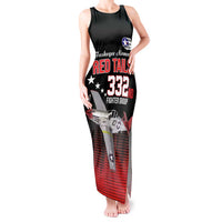 Tuskegee Airmen Red Tails Tank Maxi Dress 332nd Fighter Group WWII Tribute Black Style - Wonder Print Shop