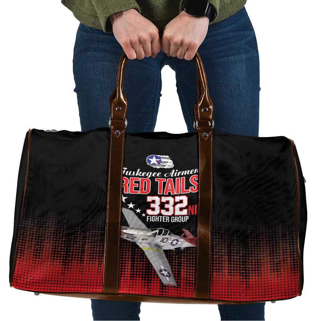Tuskegee Airmen Red Tails Travel Bag 332nd Fighter Group WWII Tribute Black Style - Wonder Print Shop