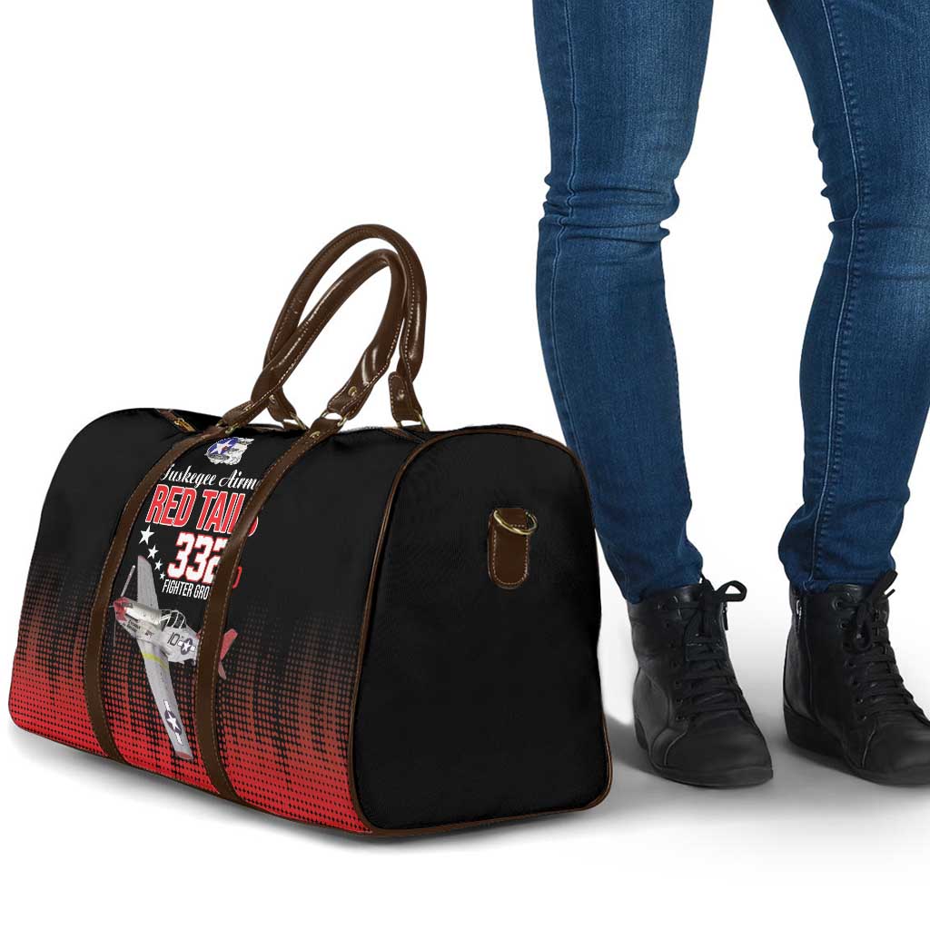 Tuskegee Airmen Red Tails Travel Bag 332nd Fighter Group WWII Tribute Black Style - Wonder Print Shop