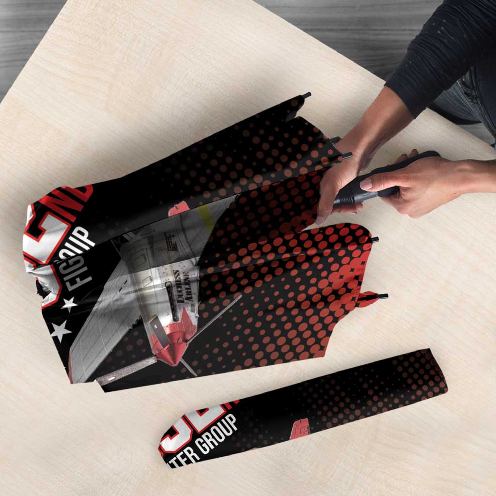 Tuskegee Airmen Red Tails Umbrella 332nd Fighter Group WWII Tribute Black Style - Wonder Print Shop